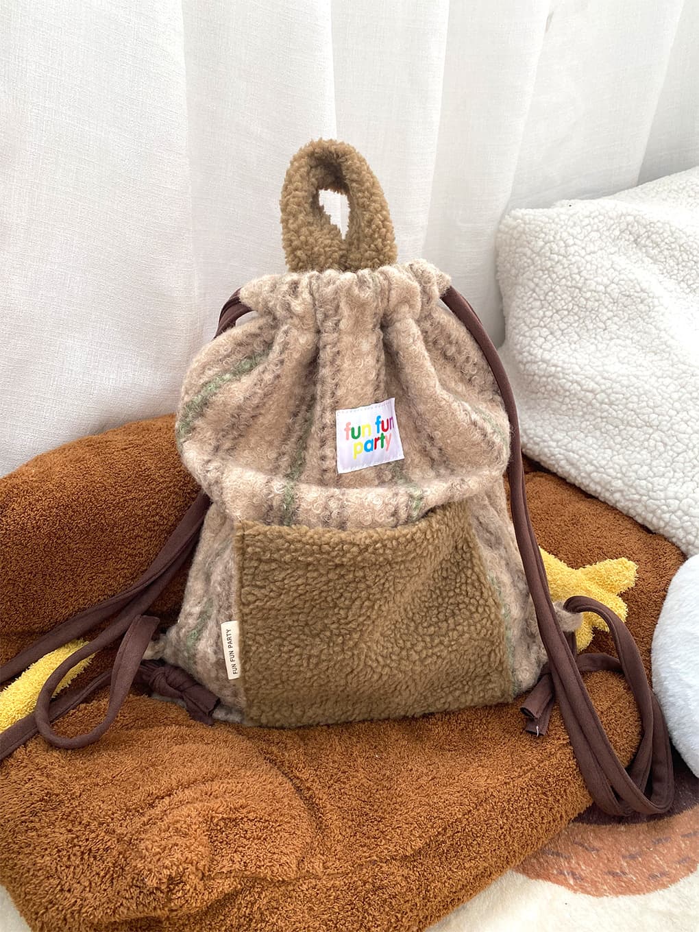 推し活グッズ もこもこ巾着ミニリュック
