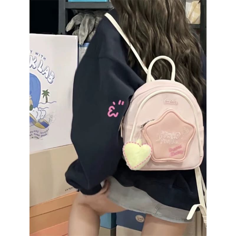 推し活グッズ ふわもこ星型ポケット付き推し活リュック