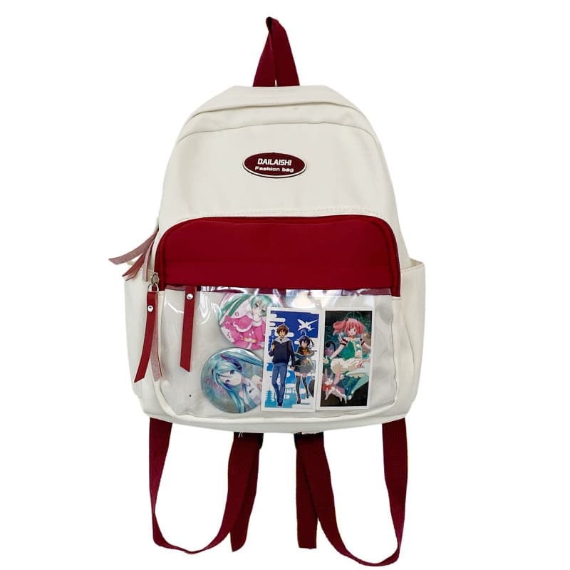 推し活グッズ 思い出透明ポケット付き推しリュック