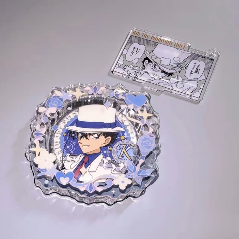 推し活グッズ 花飾り風アニメキャラ透明トレカケース