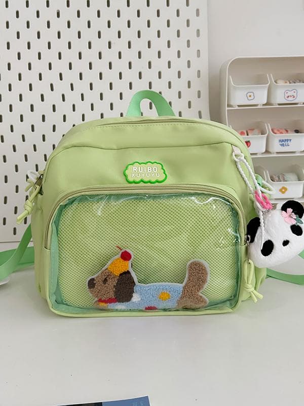 推し活グッズ おやすみわんちゃん透明ポケットバッグ