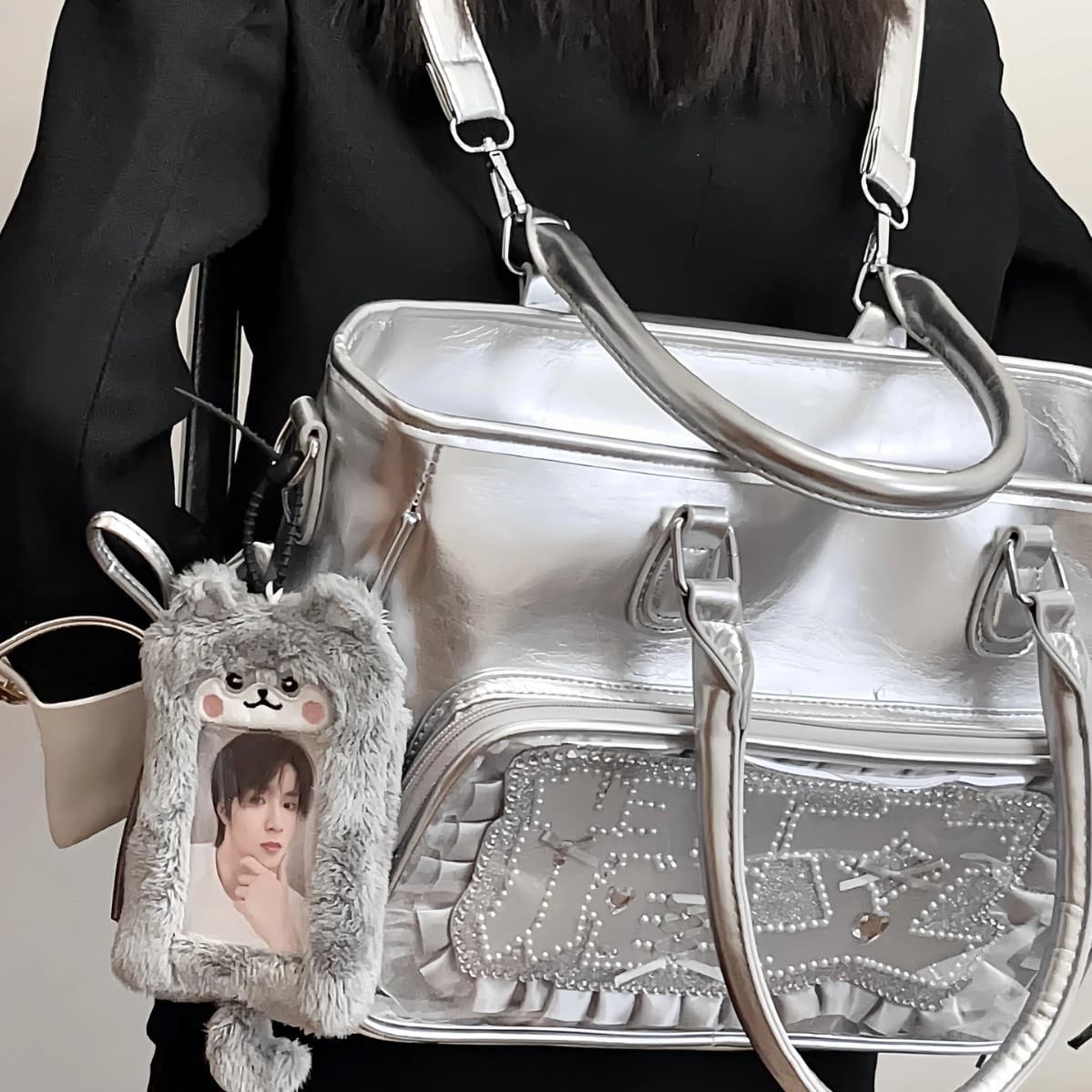 推し活グッズ 輝くメタリック推し活トート