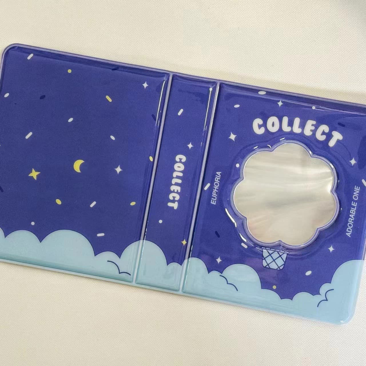 推し活グッズ 昼と夜のアイス型ミラー付きトレカケース