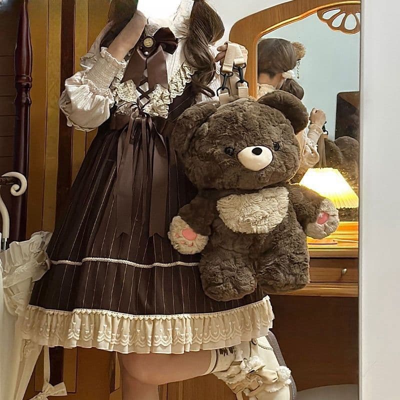 推し活グッズ もこもこクマちゃんリュック