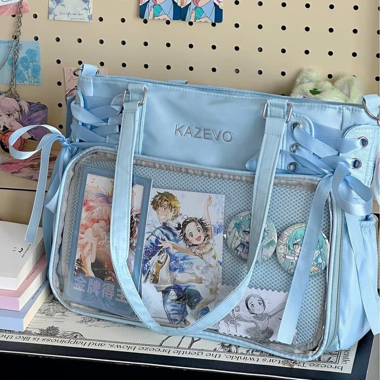 推し活グッズ 思い出コレクション飾りポケット付きバッグ