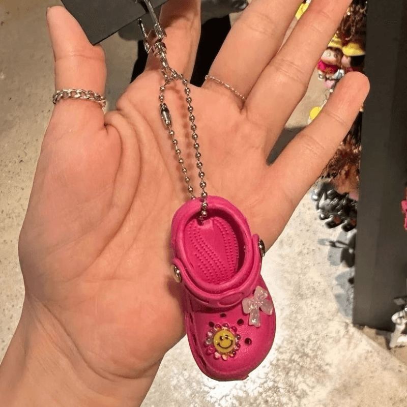 推し活グッズ にこにこサンダル ミニチュアキーホルダー