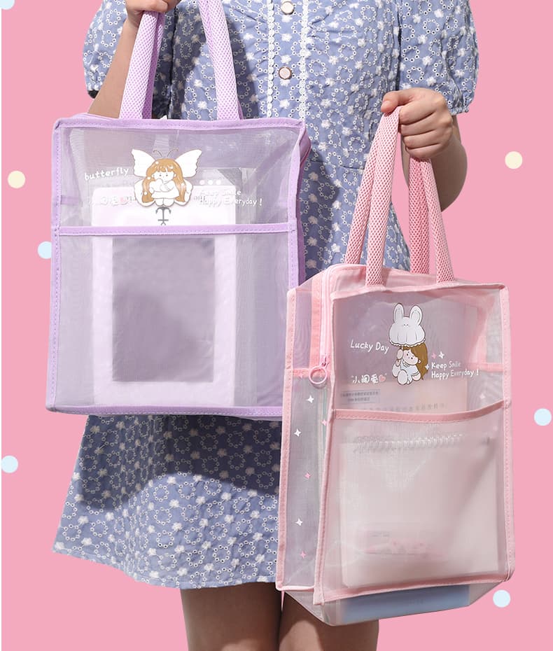 推し活グッズ 夢見るうさぎの透明トートバッグ