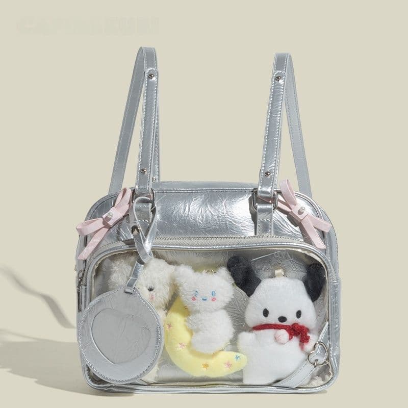 推し活グッズ 透明窓付きぬいぐるみ収納バッグ